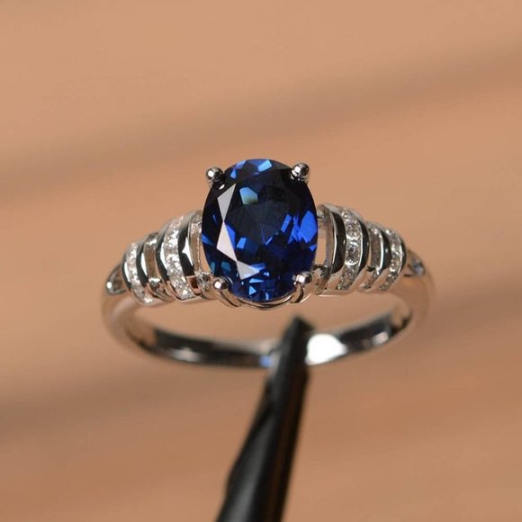 💝 Refine Oval Pure Zircon Romantic Silver Elegant Rings for Women, PD353 - Picture 1 of 4